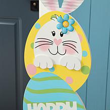 42"H Easter Wooden Bunny and Eggs Porch Decor