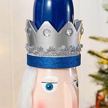 42"H Wooden Christmas Blue Dressed King Nutcracker