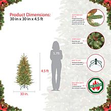 4.5' Franklin Fir Pencil Artificial Christmas Tree - 150 Clear Lights
