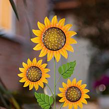 48.25"H Fall Metal Sunflowers Yard Stake (KD, Two function)