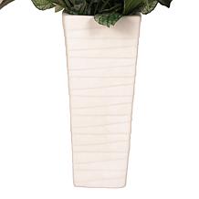 5 ft. Artificial Tarovine Tree with White Decorative Pot