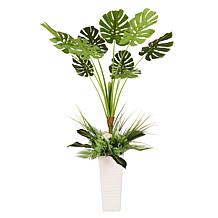 Nearly Natural 39 Artificial Spider Plant 3-Tiered Wall Decor Planter -  9948751