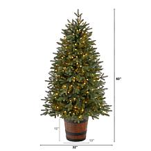 5' Pre-Lit  Porch Christmas Tree with 200 lights