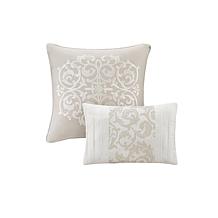 510 Design Ramsey Embroidered 8-Piece Comforter Set Neutral Queen