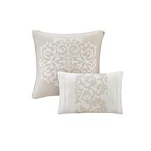 510 Design Ramsey Embroidered 8-Piece Comforter Set Neutral Cal King