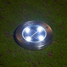 5.25"H Set of 6 Solar Powdered Disk Light