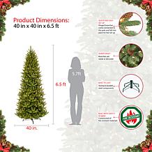 6-1/2' Slim Franklin Fir Artificial Christmas Tree - 350 Clear Lights