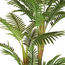 6 ft. Artificial Areca Palm Tree with White Decorative Pot