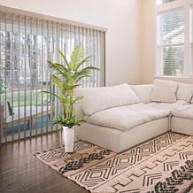 6 ft. Artificial Areca Palm Tree with White Decorative Pot