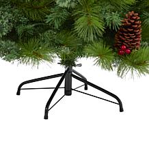 6 ft. Montana Mixed Pine Artificial Christmas Tree with Pine Cones,...