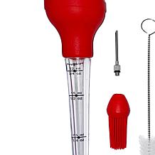 6-Piece Quality Stainless Steel Baster Set with Thermometer