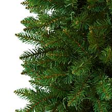 7-ft Slim Green Mountain Pine Christmas Tree by Nearly Natural