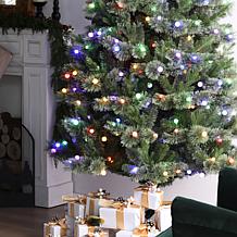 7.5ft Pre-Lit Green Cashmere Slim Pine Christmas Tree