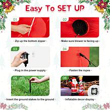 7FT Lighted Inflatable Santa Claus Outdoor Decor