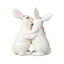 7"H Easter Loving Bunny Resin Table Decor