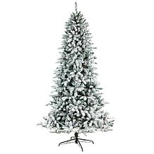 8’ Flocked Livingston Fir  Christmas Tree
