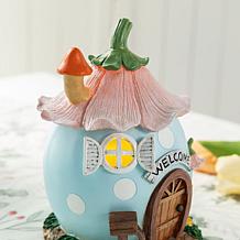 8" Lighted Easter Resin Egg House Table Decor