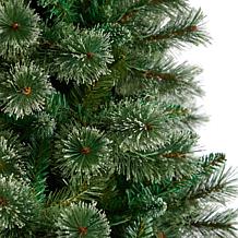 8’ Wisconsin Slim Snow Tip Pine  Christmas Tree