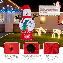 8FT Lighted Inflatable Snowman Christmas Decor