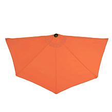 9' Half-Round Patio Umbrella with Easy Crank - Terracotta