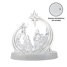 9" Lighted Acrylic Nativity Tabletop Figurine
