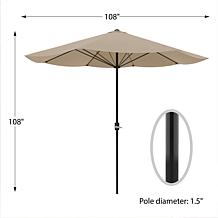 9' Patio Umbrella with Easy Crank - Sand
