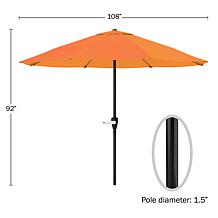 9' Patio Umbrella with Easy Crank - Terracotta Color