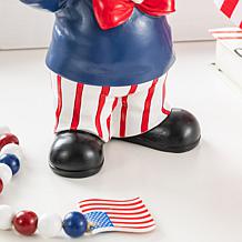 9" Patriotic Santa Table Decor with Flags
