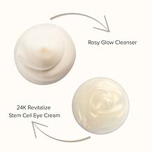 Active Argan Stem Cell 24K Eye Cream & Rosy Glow Cleanser
