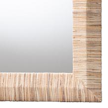 Adino Bohemian Accent Mirror with Grasscloth Frame