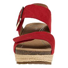Aetrex® Avery Suede Espadrille Wedge Orthotic Sandal