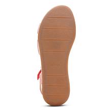 Aetrex® Flora Leather Cork Detail Sandal