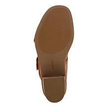 Aetrex® Tatiana Adjustable Leather Block Heel Sandal