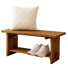 Alaterre Furniture Bethel 40" Entryway Bench with Storage Shelf