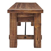 Alaterre Furniture Durango 60" Entryway Bench with Metal Accent Bar