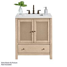 Alaterre Furniture Lucca 30" Freestanding Bathroom Vanity Cabinet
