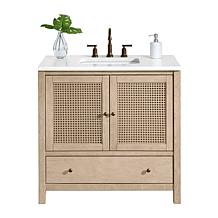Alaterre Furniture Lucca 36" Bathroom Vanity Freestanding Cabinet