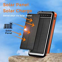 Alpha Digital 10000mAh Solar Power Bank with Wireless Charging