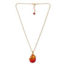Amber Extraordinaire Gold-Plated Pear Ombré Stone Pendant