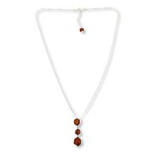 Amber Extraordinaire Honeycomb Linear Pendant with 18" Anchor Chain