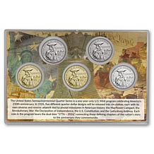America's 250th Anniversary Dual Date Quarters - (10) 5-Coin Sets AS