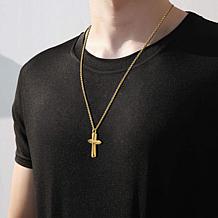 Angel Wing Cross Pendant Necklace