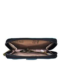 Anna by Anuschka Hand Painted Leather Zip Organizer Wallet
