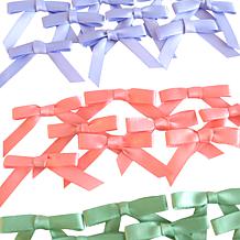 Anna Griffin® Perfect Palette Pre-Tied Satin Bows - Set of 100