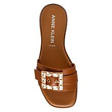 Anne Klein Casey Elegant Crystal Slip-On Slide