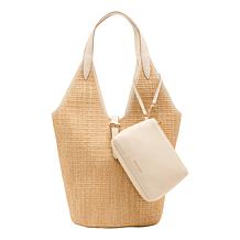 Anne Klein Straw Tote Handbag