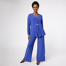 Antthony 2-piece Asymmetrical Top and Pant Set | HSN