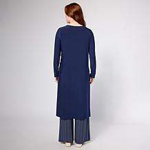 Antthony 2-piece Button Side Duster-Length Top & Pant Set