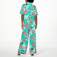 Antthony 2-piece Printed Challis Camp Shirt & Pant Set