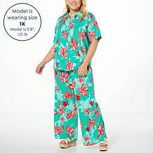 Antthony 2-piece Printed Challis Camp Shirt & Pant Set